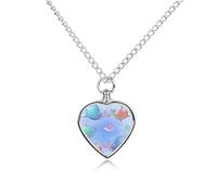 KWQDOZF Collier de cendres pour animaux de compagnie, motif licornes et baleines, aquarelle, bijoux de crémation pour cendres, pendentif en forme de cœur pour chien et chat, souvenir commémoratif