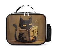 KWQDOZF Comment être un chat cool Sac à lunch portable Sac fourre-tout Réutilisable Conteneurs isothermes pour boîte à lunch Anti-fuite Travail Pique-nique