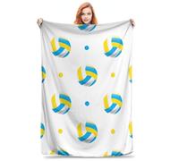 KWQDOZF Couverture de Volley-Ball colorée en Flanelle Douce et Confortable, légère et Chaude, pour lit, Salon, Cadeaux pour Enfants et Adultes, 152,4 x 127 cm
