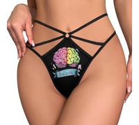 KWQDOZF Croyez - String Sexy pour Cancer du Cerveau pour Femmes, sous-vêtements en Maille, Culotte Invisible, Dos en T