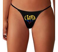 KWQDOZF Drapeau colombien I Love You String pour Femme String Culotte Basse Stretch T-Back No Show String sous-vêtements Hipster Sexy