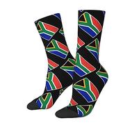 KWQDOZF Drapeau de l'Afrique du Sud Chaussettes Funny Novelty Crew Chaussettes Cadeau pour homme femme ado