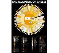 KWQDOZF Encyclopédie du fromage, plaques métalliques, connaissances culinaires, affiches populaires, boulangerie, maison, cuisine, décoration murale, 30,5 x 45,7 cm