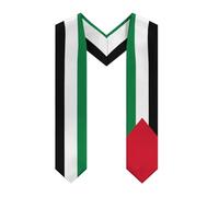 KWQDOZF Étole de remise de diplôme avec le drapeau de la Palestine, châle et écharpe, honneur pour les étudiants internationaux étudiant à l'étranger