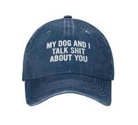 KWQDOZF Fabriqué aux États-Unis. Casquette « Mon Chien et Moi, on Parle Mal de toi » pour Femmes. Casquettes de Papa Humoristiques. C