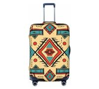 KWQDOZF Housse de Protection élastique pour Bagages de Voyage, Motif Tribu géométrique, natif du sud-Ouest, Vintage, pour Valise de 19 à 32 Pouces