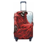 KWQDOZF Housse de Protection élastique pour Valise de Voyage, Motif Ange faucheur, Mort, Sang foncé, Rouge, pour Valise de 19 à 32 Pouces
