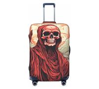 KWQDOZF Housse de Protection élastique pour Valise de Voyage, Motif crâne, Ange, Faucheuse, Rouge Mort, pour Valise de 19 à 32 Pouces
