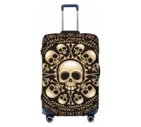KWQDOZF Housse de Protection élastique pour Valise de Voyage, Motif crâne, os, Rosette, Abstrait, pour Valise de 19 à 32 Pouces