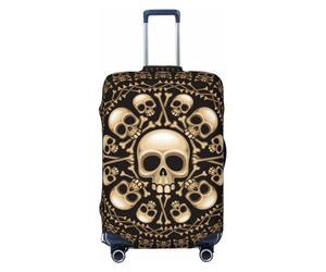 KWQDOZF Housse de Protection élastique pour Valise de Voyage, Motif crâne, os, Rosette, Abstrait, pour Valise de 19 à 32 Pouces