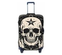 KWQDOZF Housse de Protection élastique pour Valise de Voyage, Motif tête de Mort, Pentagramme, sorcières Magiques, Tarot, Vintage, 48,3 à 81,3 cm