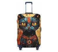 KWQDOZF Housse de Protection élastique Vintage pour Valise de Voyage Motif Chat égyptien Mythologie Dieu Housse de Protection pour Valise de 19 à 32 Pouces