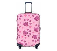 KWQDOZF Housse de Protection pour Bagages de Voyage élastique avec Motif de Patte de Chien Mignon Rose pour Valise de 19 à 32 Pouces