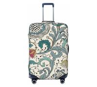 KWQDOZF Housse de Protection pour Bagages de Voyage élastique Beige à Fleurs Vintage Florales Rurales Nature Housse de Protection pour Valise de Voyage pour Malle 19''-32''