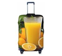 KWQDOZF Housse de Protection pour Bagages de Voyage, Motif Oranges et jus d'orange, élastique, Anti-Rayures, imperméable, Compatible avec Les valises de 45 à 81 cm, Taille M