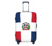 KWQDOZF Housse de Valise aux Couleurs du Drapeau de la République Dominicaine, Protection Lavable et résistante en Fibres élastiques, Convient aux Grandes valises.