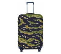 KWQDOZF Housse de Valise Camouflage Vert armée à Rayures tigrées, Style Vietnam, Lavable et protectrice, en Fibres Haute élasticité, Taille Moyenne.