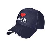 KWQDOZF I Heart Love Cocktail Casquette de Baseball réglable à Profil Bas pour Homme et Femme Noir