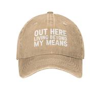 KWQDOZF Ici, Vivre au-Dessus de Mes Moyens, Casquette de Baseball pour Hommes