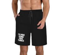 KWQDOZF Im Mike Doing Mike Things Short de Bain Short d'entraînement de Plage d'été Pantalon de Bain à séchage Rapide Short de Bain avec Cordon de Serrage pour Hommes