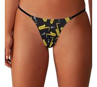 KWQDOZF Instruments de Musique Trombone String pour Femme Culotte Taille Basse Tanga Extensible à Dos en T sous-vêtements Invisibles
