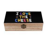 KWQDOZF J'adore cette boîte de rangement en bois pour fromages, avec couvercle à charnières et serrure, idéale pour conserver des souvenirs décoratifs.