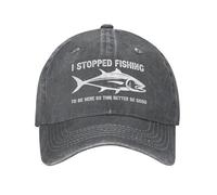 KWQDOZF J'Ai arrêté de pêcher pour être Ici, Alors ça Vaut Mieux Que ce Soit Bon. Casquette de Baseball pour Hommes
