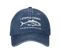 KWQDOZF J'Ai arrêté de pêcher pour être Ici, Alors ça Vaut Mieux Que ce Soit Bon. Casquette de Baseball pour Hommes