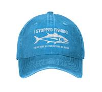 KWQDOZF J'Ai arrêté de pêcher pour être Ici, Alors ça Vaut Mieux Que ce Soit Bon. Casquette de Baseball pour Hommes
