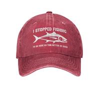 KWQDOZF J'Ai arrêté de pêcher pour être Ici, Alors ça Vaut Mieux Que ce Soit Bon. Casquette de Baseball pour Hommes