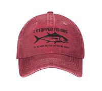 KWQDOZF J'Ai arrêté de pêcher pour être Ici, Alors ça Vaut Mieux Que ce Soit Bon Chapeau Casquettes de Baseball pour Hommes