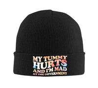 KWQDOZF J'Ai Mal au Ventre et Je suis en colère Contre Le Gouvernement. Bonnets d'hiver pour Hommes et Femmes, Bonnet tricoté à Rever