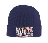 KWQDOZF J'Ai Mal au Ventre et Je suis en colère Contre Le Gouvernement. Bonnets d'hiver pour Hommes et Femmes, Bonnet tricoté à Rever