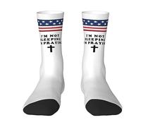 KWQDOZF Je ne dors pas, je prie - Cadeaux chrétiens - Chaussettes de cyclisme pour hommes et femmes