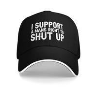 KWQDOZF Je Soutiens Le Droit des Hommes à se taire. Casquette de Baseball pour Hommes.