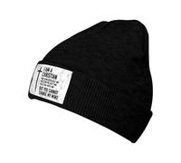 KWQDOZF Je suis chrétien, J'Ai la Foi, Jésus, J'Ai la Croix, Bonnet d'hiver pour Homme et Femme, Bonnet de Ski tricoté à Revers, Noir