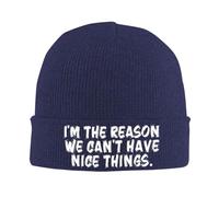 KWQDOZF Je suis la Raison pour laquelle Nous ne Pouvons Pas Avoir de Belles Choses Bonnet d'hiver pour Hommes et Femmes, Bonnet de SK