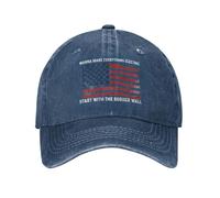 KWQDOZF Je Veux Que Tout Soit électrique, commencez avec Le Chapeau Border Wall pour Homme. Casquette de Baseball