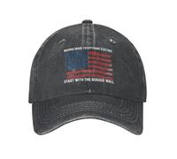 KWQDOZF Je Veux Que Tout Soit électrique, commencez avec Le Chapeau Border Wall pour Homme. Casquette de Baseball