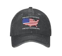 KWQDOZF Je Veux Que Tout Soit électrique, commencez avec Le Chapeau Border Wall pour Hommes. Casquettes de Baseball