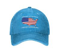 KWQDOZF Je Veux Que Tout Soit électrique, commencez avec Le Chapeau Border Wall pour Hommes. Casquettes de Baseball
