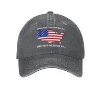 KWQDOZF Je Veux Que Tout Soit électrique, commencez avec Le Chapeau Border Wall pour Hommes. Casquettes de Baseball