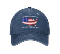 KWQDOZF Je Veux Que Tout Soit électrique, commencez avec Le Chapeau Border Wall pour Hommes. Casquettes de Baseball