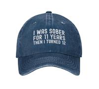 KWQDOZF J'étais Sobre Pendant 11 Ans, Puis J'Ai EU 12 Ans. Casquette de Baseball pour Homme