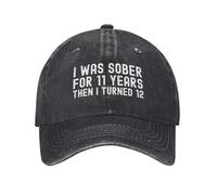 KWQDOZF J'étais Sobre Pendant 11 Ans, Puis J'Ai EU 12 Ans. Casquette de Baseball pour Homme