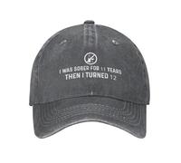 KWQDOZF J'étais Sobre Pendant 11 Ans, Puis J'Ai EU 12 Ans. Casquettes de Baseball pour Femmes