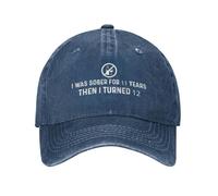 KWQDOZF J'étais Sobre Pendant 11 Ans, Puis J'Ai EU 12 Ans. Casquettes de Baseball pour Femmes
