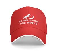 KWQDOZF J'étais Sobre Pendant 11 Ans, Puis J'Ai EU 18 Ans. Casquette de Baseball réglable pour Femme.