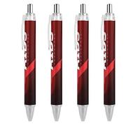 KWQDOZF Journée mondiale de lutte contre le sida en décembre : stylos à bille à pointe fine (0,5 mm), rétractables, écriture fluide, encre gel noire, lot de 4.