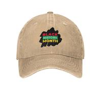 KWQDOZF Joyeux Mois de l'histoire des Noirs 2022 Chapeau Casquette de Baseball Chapeaux de Cow-Boy Chapeau de Voyage de Camionneur